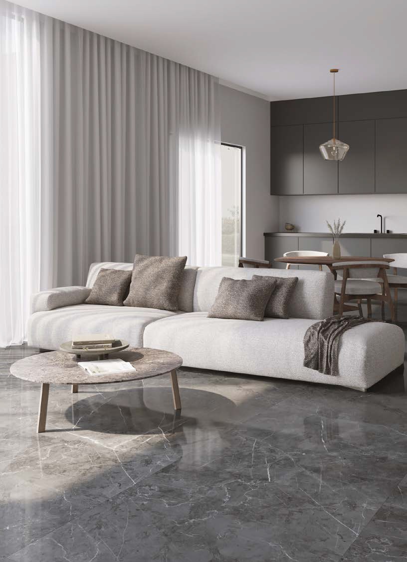 9298 Marquina Dark Grey Matt 100x100 M Angelo Ceramica