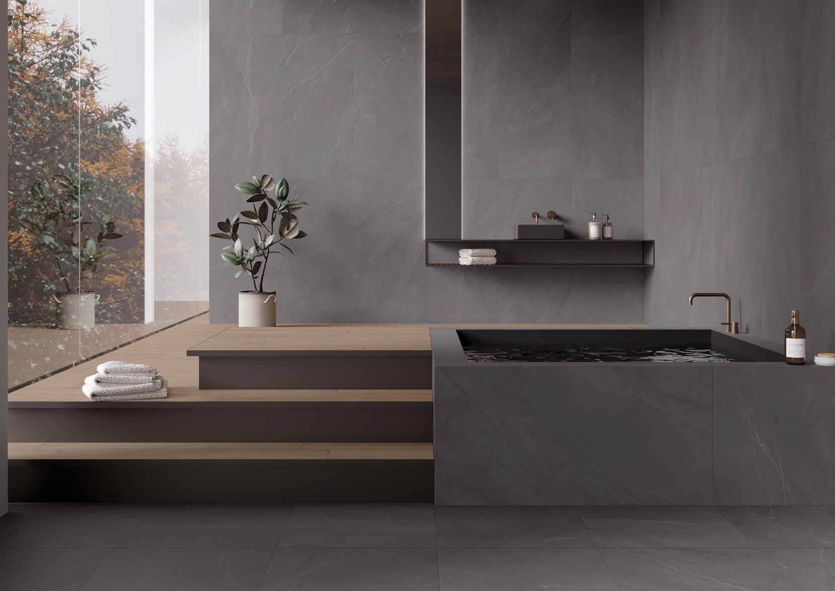 Walk Graphite Rett 60x120 Dado Ceramica