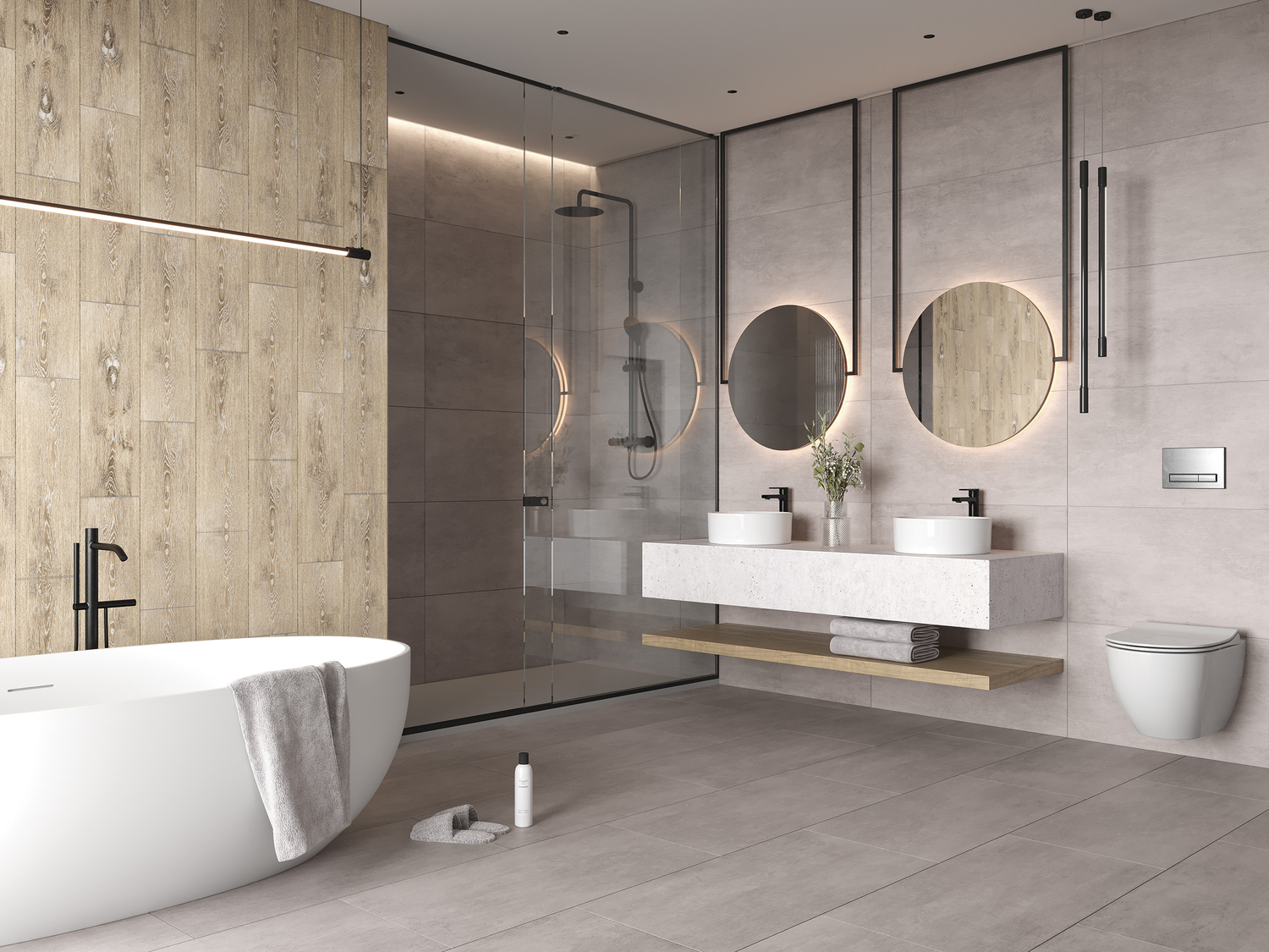 17021 Boston Серый ректификат 44,8x89,8 Cersanit фото 13