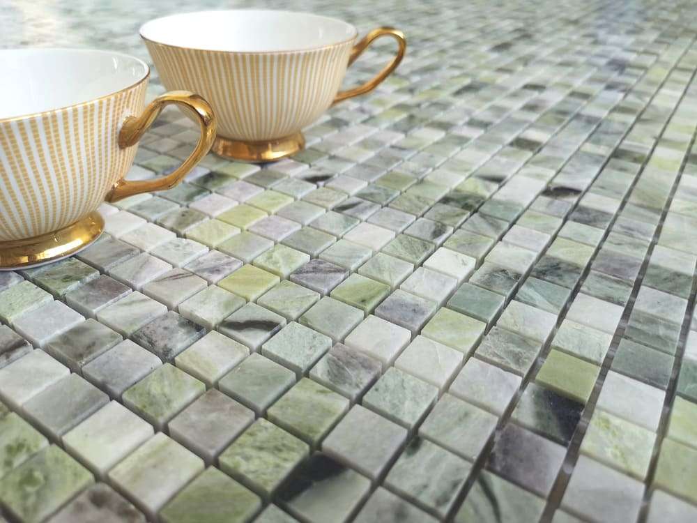 Pietrine Onice Jade Bianco POL 2.3x2.3 29.8x29.8 Caramelle Mosaic