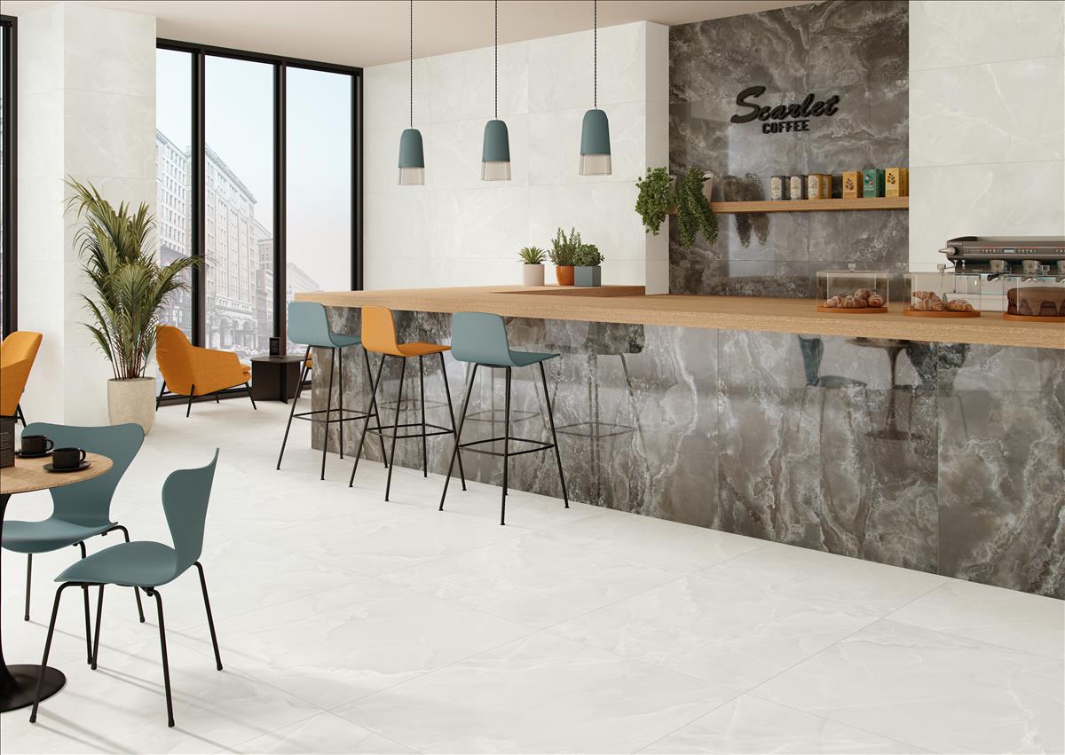 Scarlet Soft Ivory Polished Rect 6mm 120x280 STN Ceramica