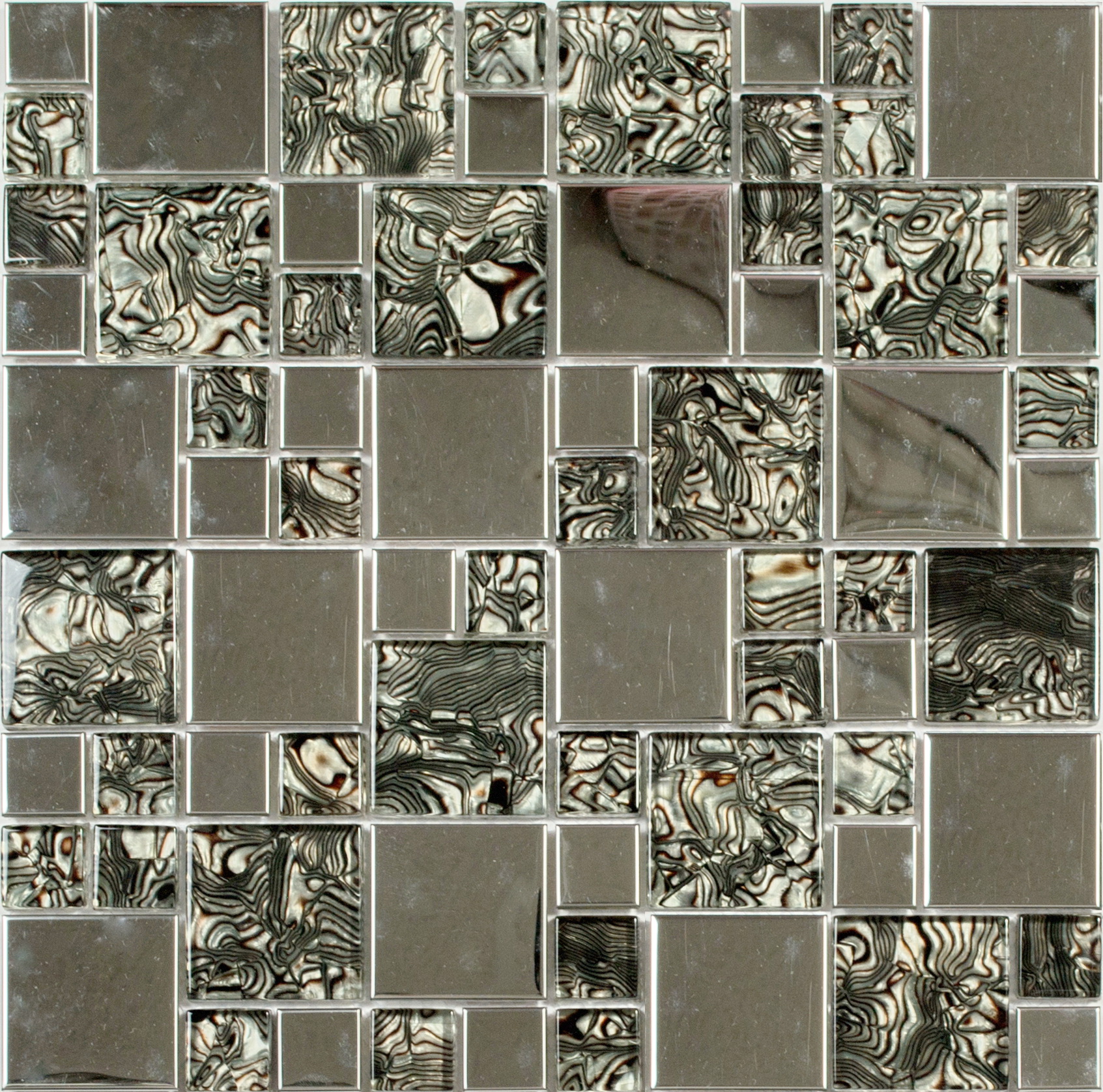 MS-611 метал стекло (15х48x8) 300*300 NSmosaic