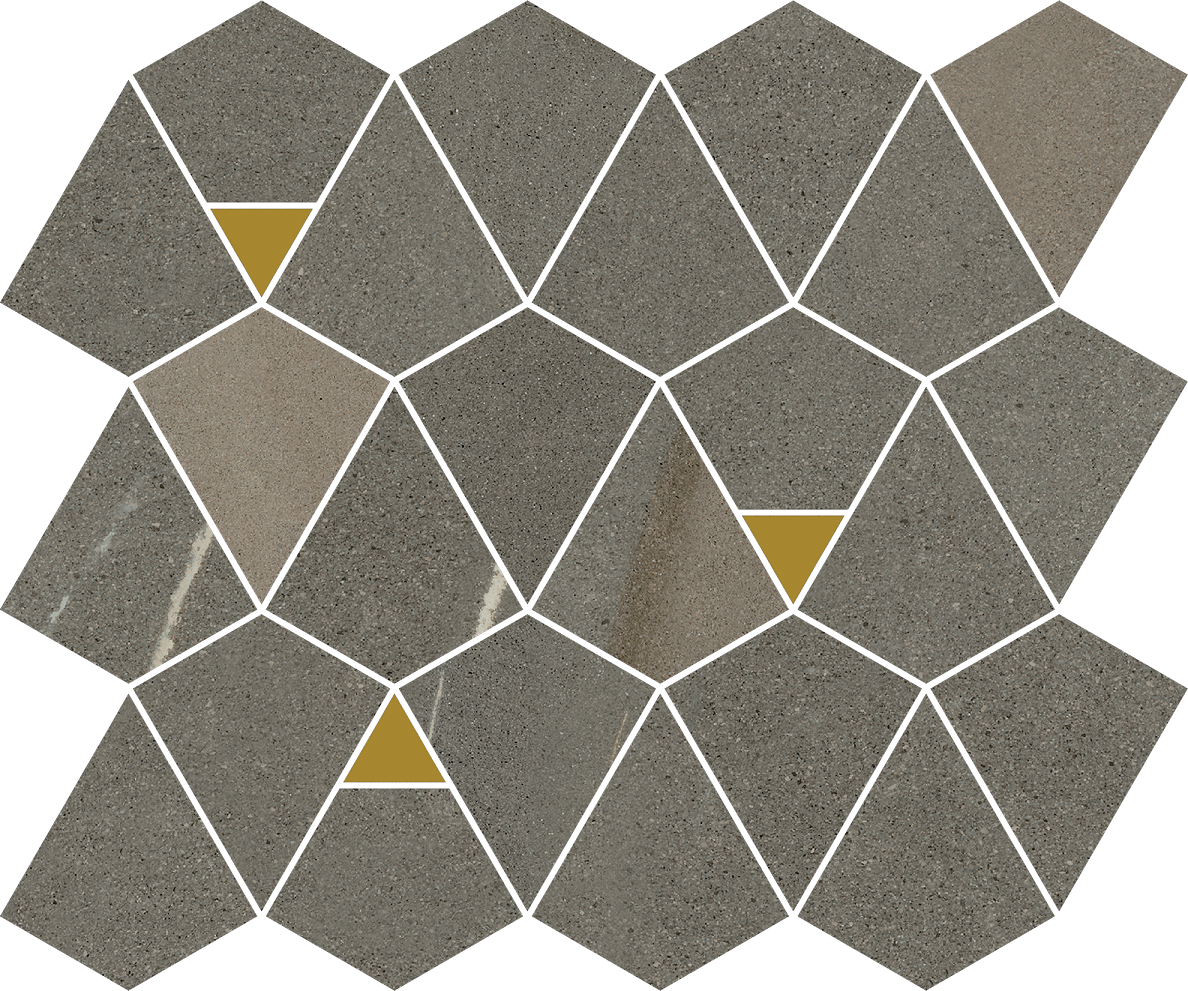 600110000946 Metropolis Arcadia Mosaico Vertex 6mm 25.8x30 Italon