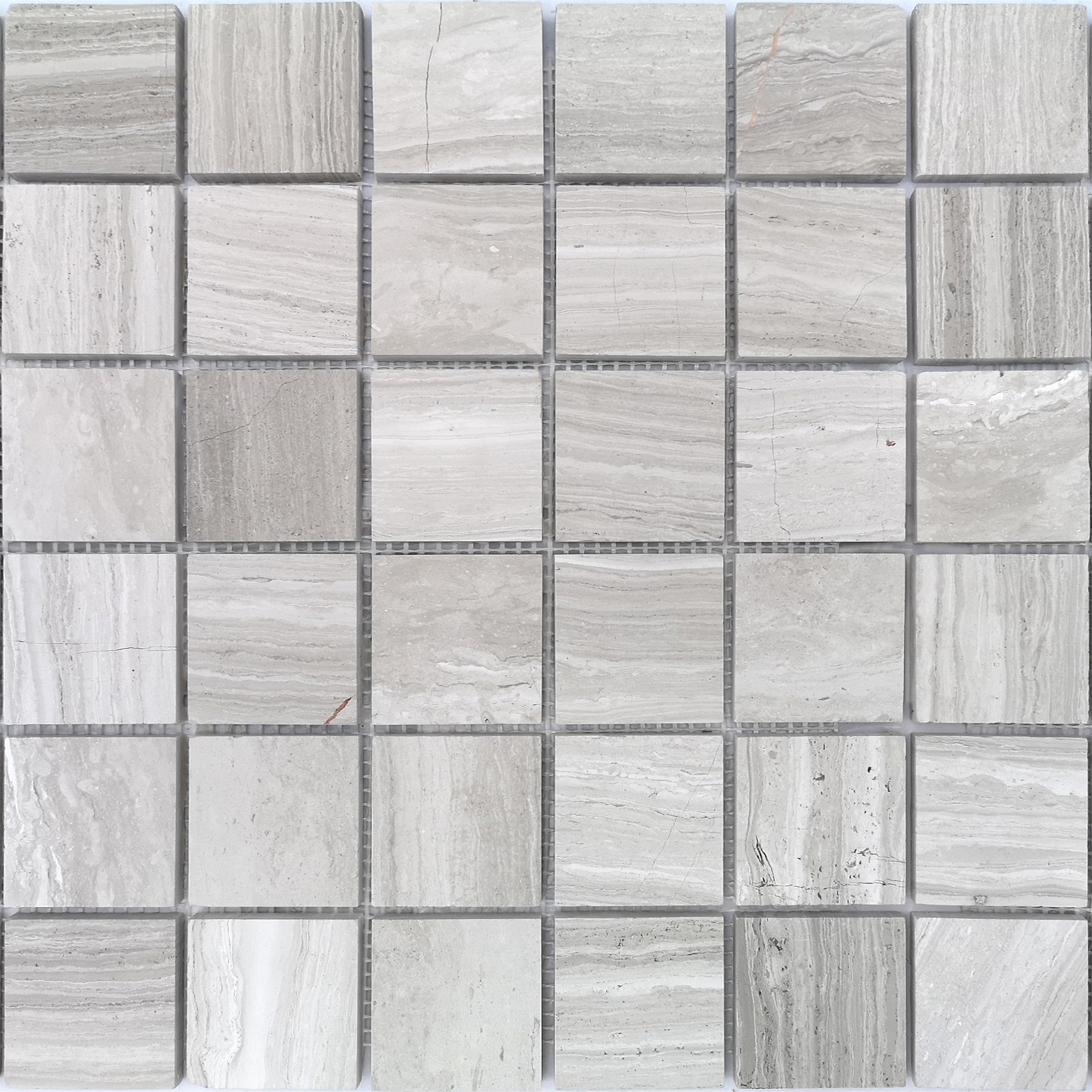 Travertino Silver POL 48x48x7 305x305 Caramelle Mosaic
