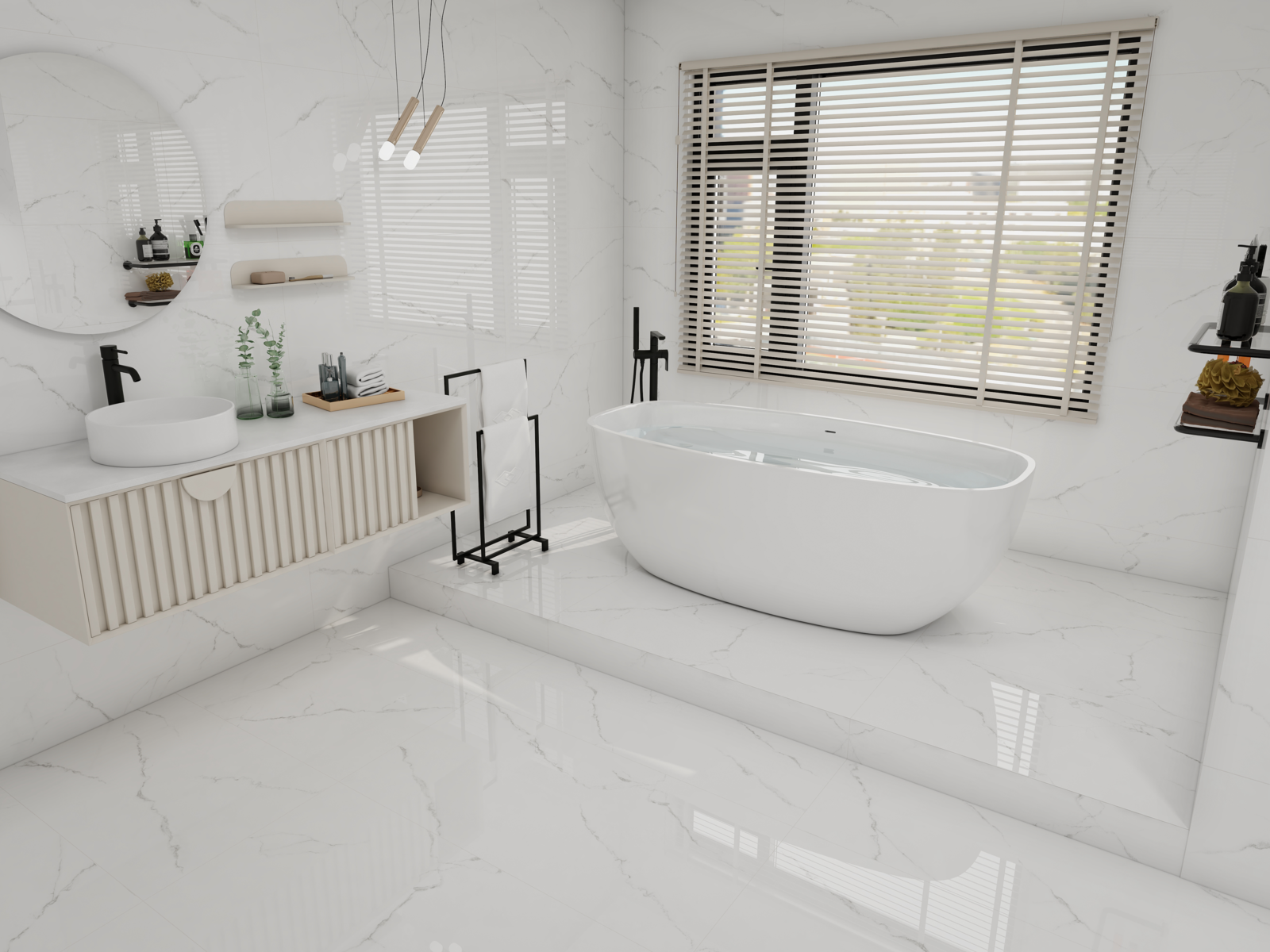 Mosaic Calacata Lite 48 Hexagone 30.9x32.2 Velsaa