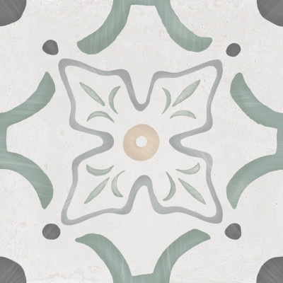 Sirocco Green Flower 22,3x22,3 Harmony