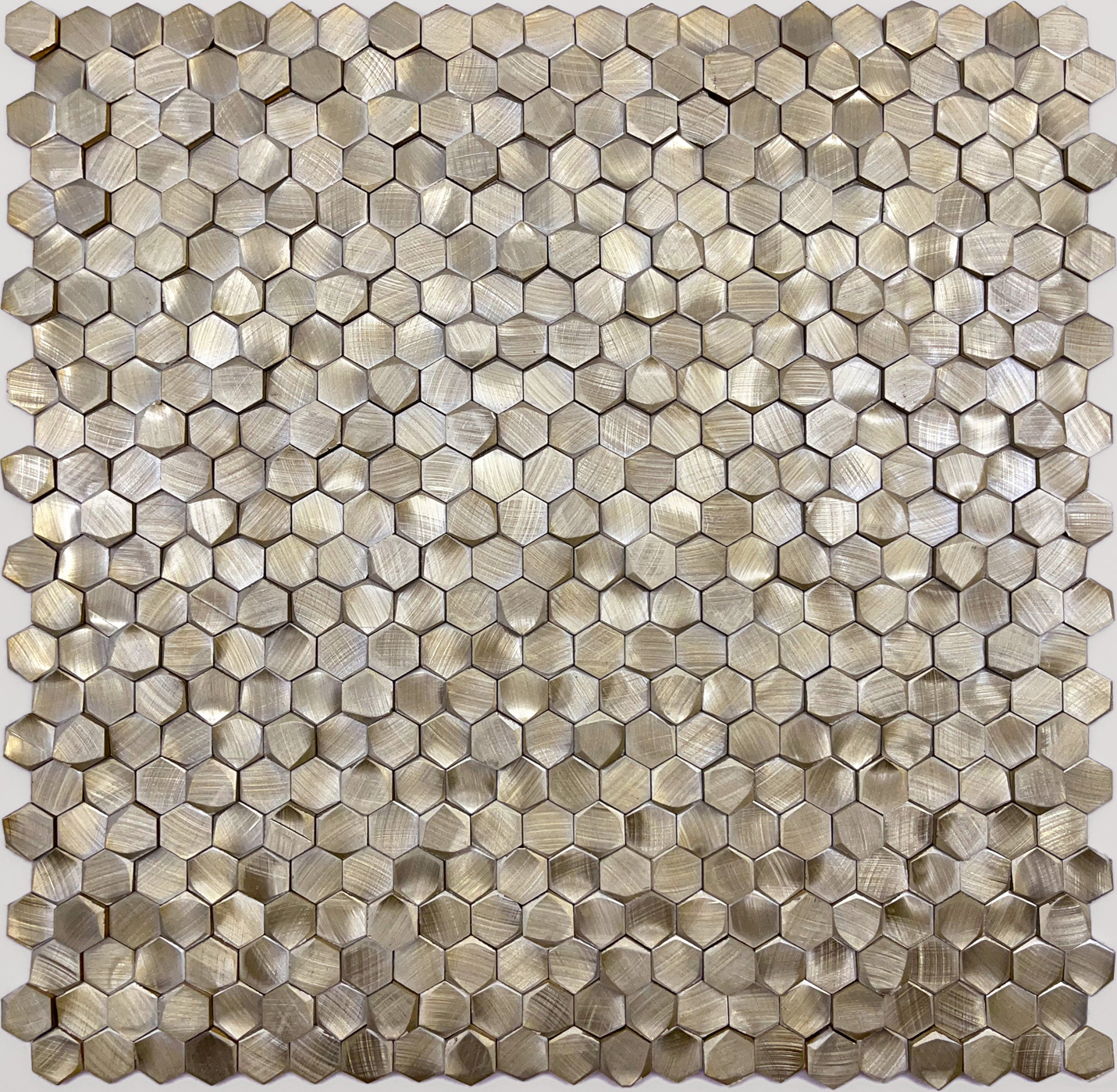 Aluminium 3D Hexagon Brass 8x14x6 29.7x30.6 Caramelle Mosaic