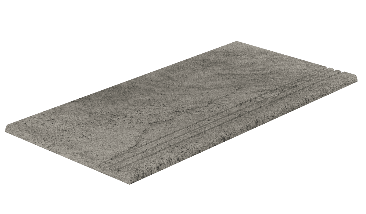 AGSCL Ступень Antique Grey Left Antislip 33х66 Serapool