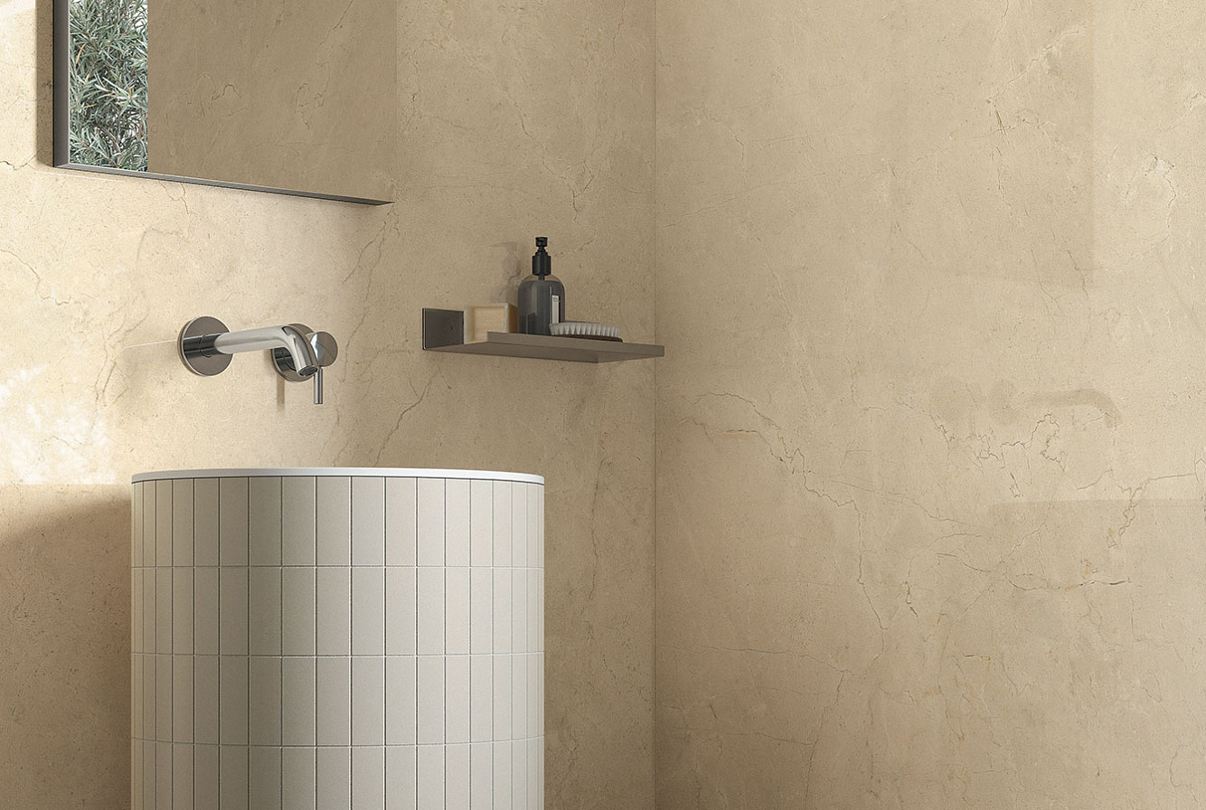 CL03BAS Calcis Visone Stripe SQ. 60x120 Italgraniti