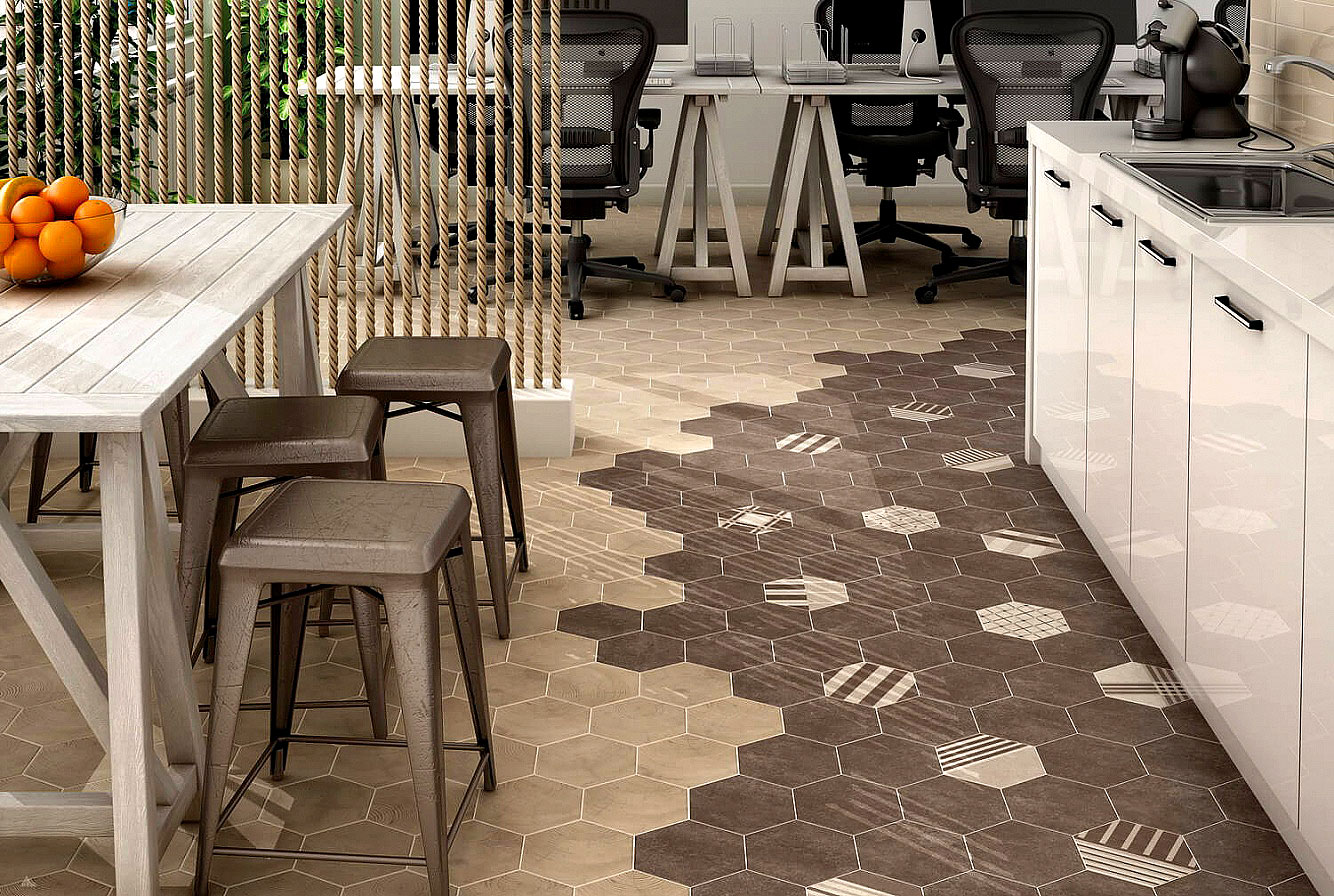 22096 Hexatile Cement Mink 17,5x20 EQUIPE