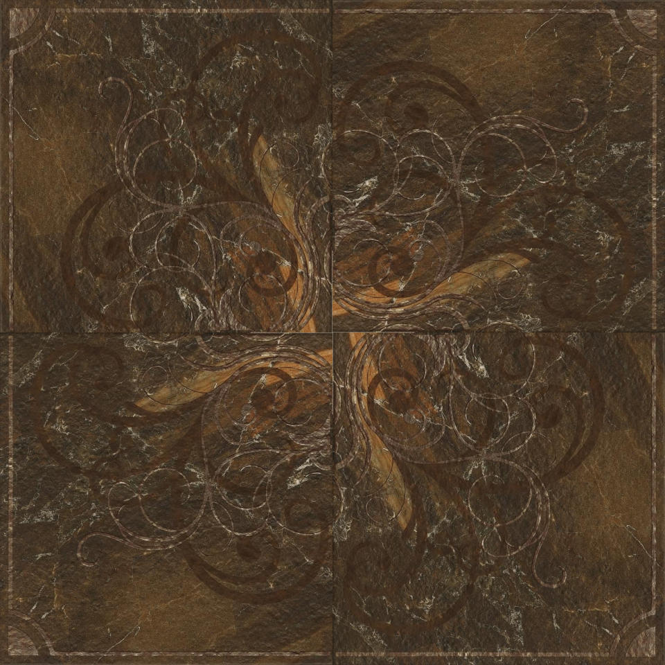 58130 Rosone Classic Charcoal 80x80 Cerdomus