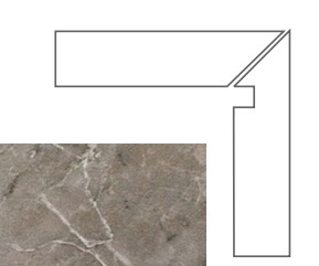 240636 MARBLE BATTISCALA GRIGIO DX LAP 8x117.2 Versace (Gardenia Orchidea)