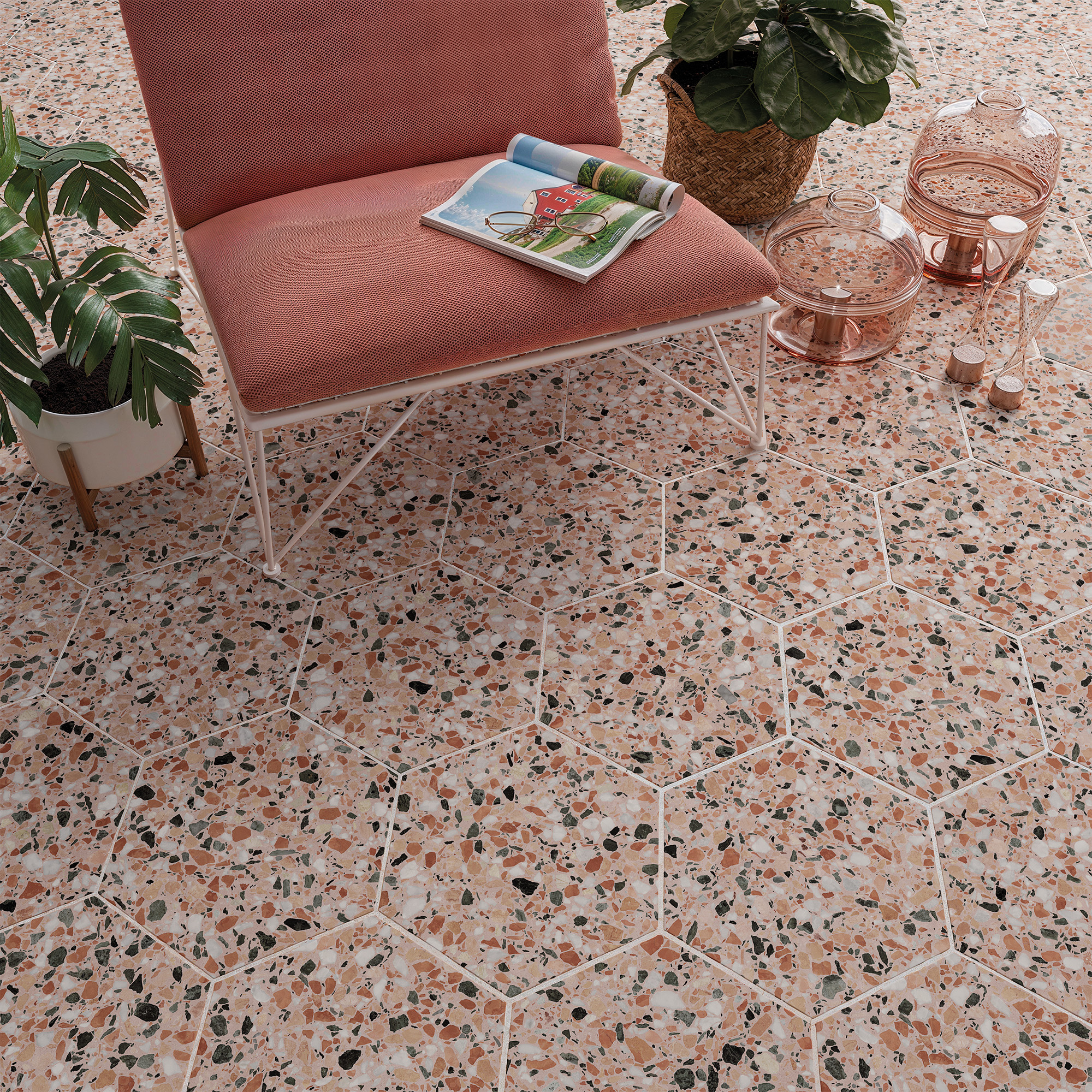 123383 Terrazzo Earth 32x36.8 DNA Tiles фото 12