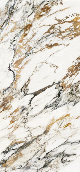 Hermes Golden Rimmed White Polished Спеченный камень 1200x2700x6 Delfone фото 2