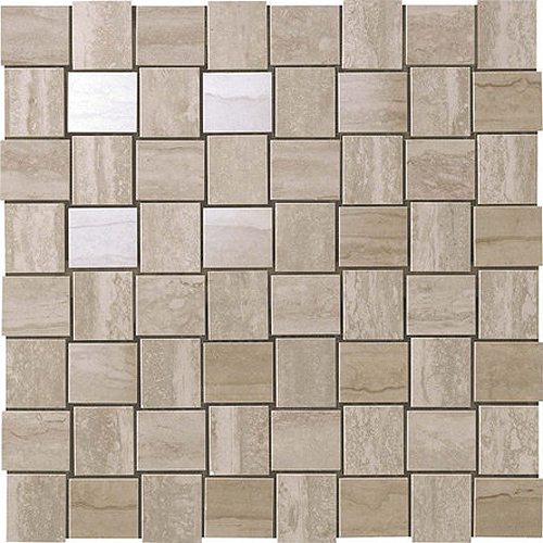 9MVM Marvel Travertino Silver Net Mosaic 30.5x30.5 Atlas Concorde