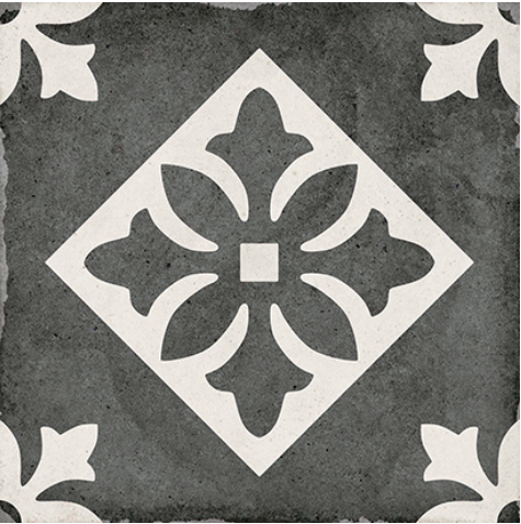 24416 ART NOUVEAU PADUA BLACK 20*20 EQUIPE