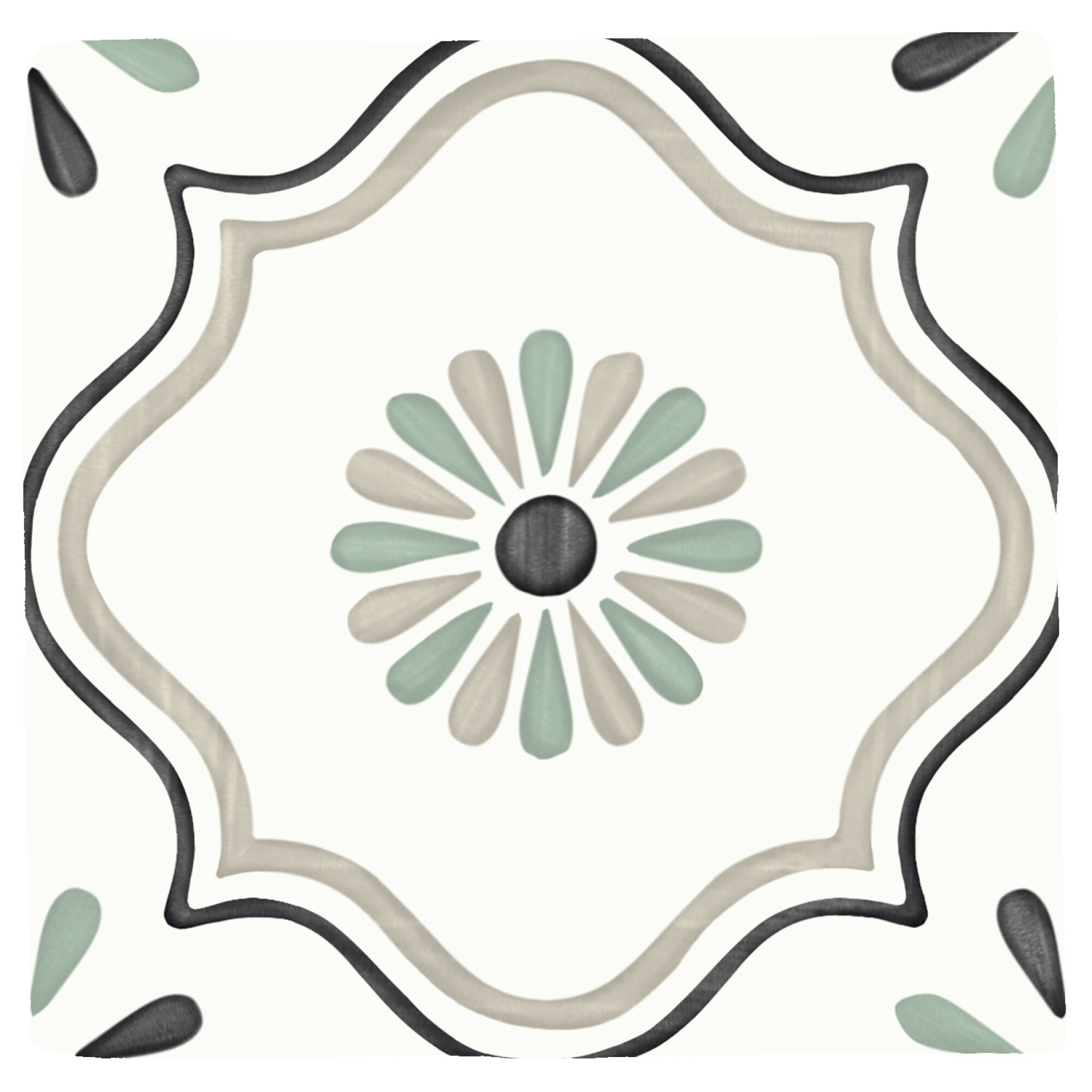 31084 Tanger Sand Flower 12.3x12.3 Harmony