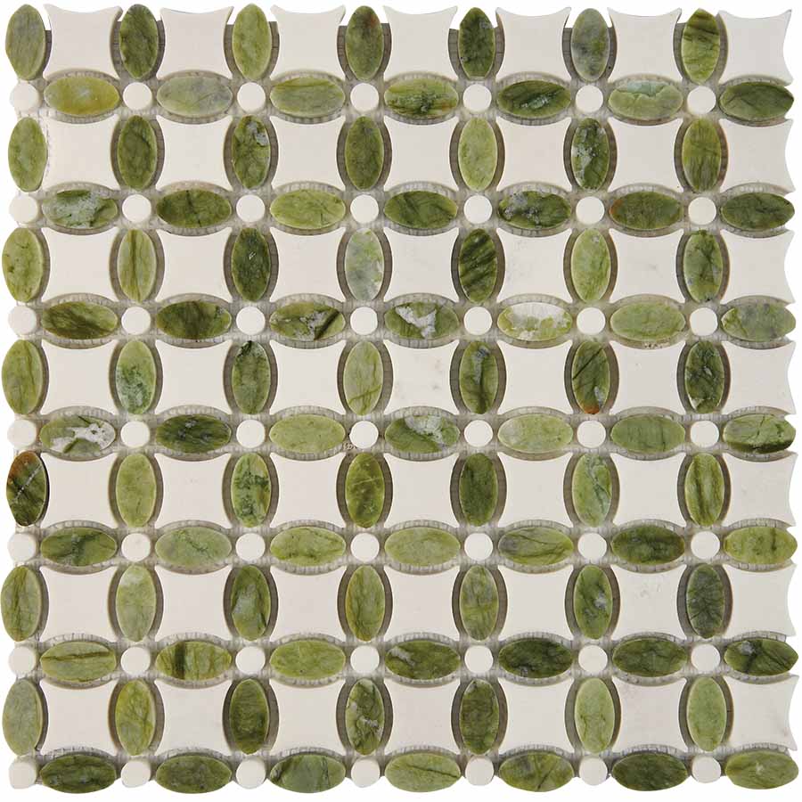 PIX282 Dondong, Dolomiti Bianco из мрамора полированная 32x32 336х336x8 Pixmosaic