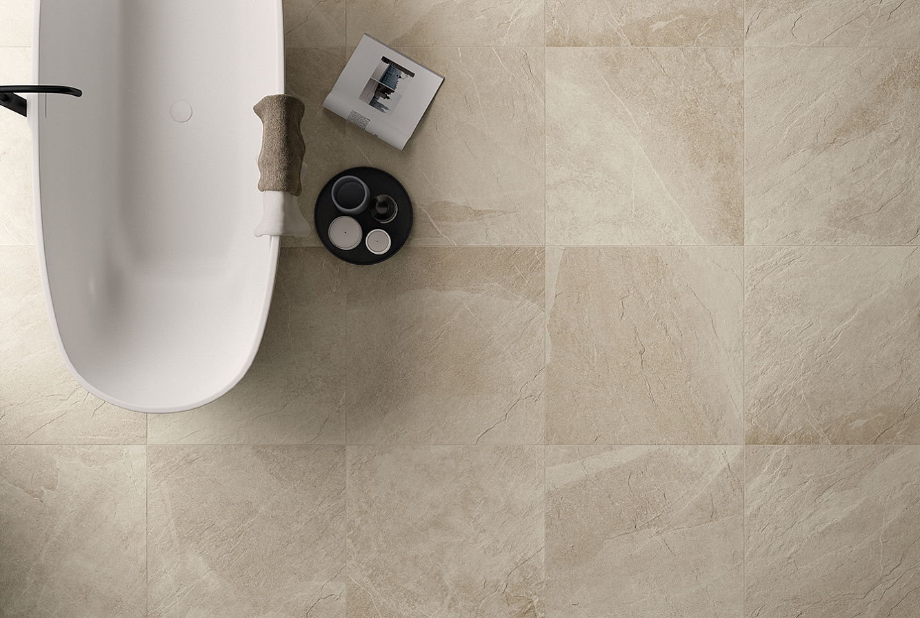 SL05BAR Shale Dark Ribbed Sq 60x120 Italgraniti