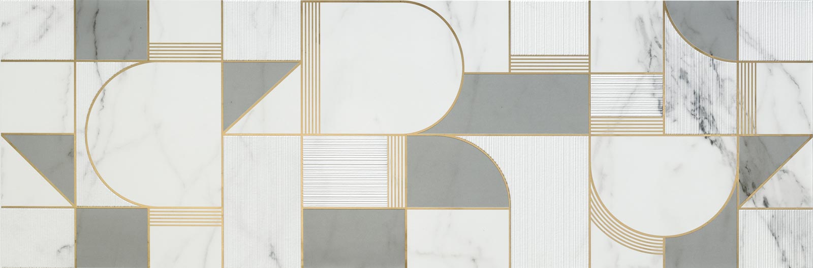 M8T3 Allmarble Wall Statuario Satin Decoro Club 40x120 MARAZZI Italy