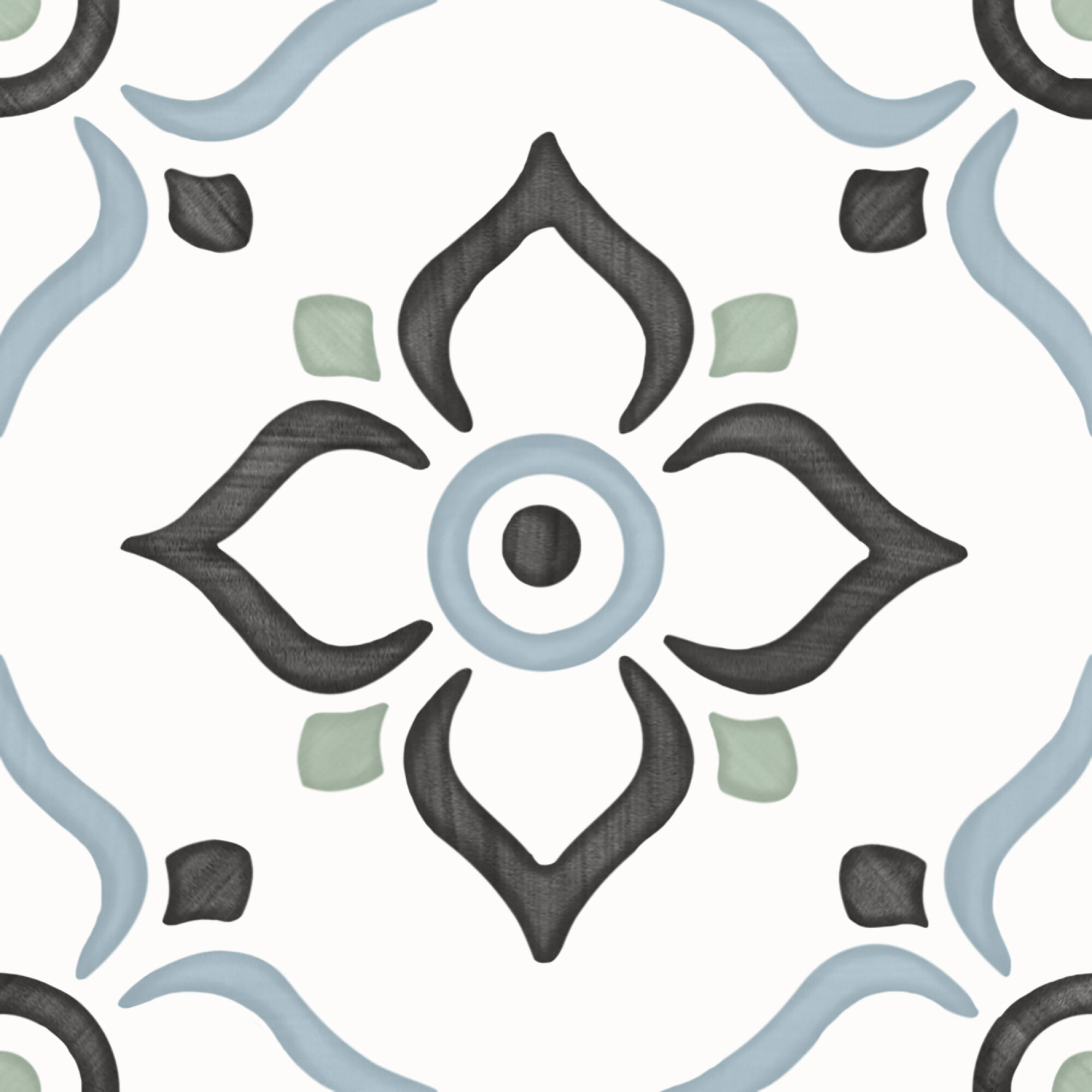 31086 Tanger Blue Garden 12.3x12.3 Harmony фото 3