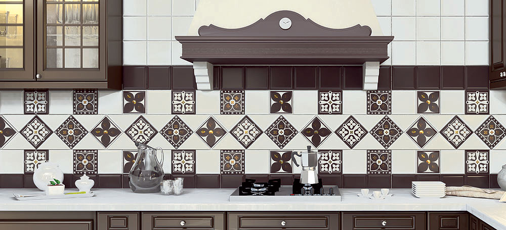 CHOCOLATE BRILLO BISEL 15х15 Monopole Ceramica