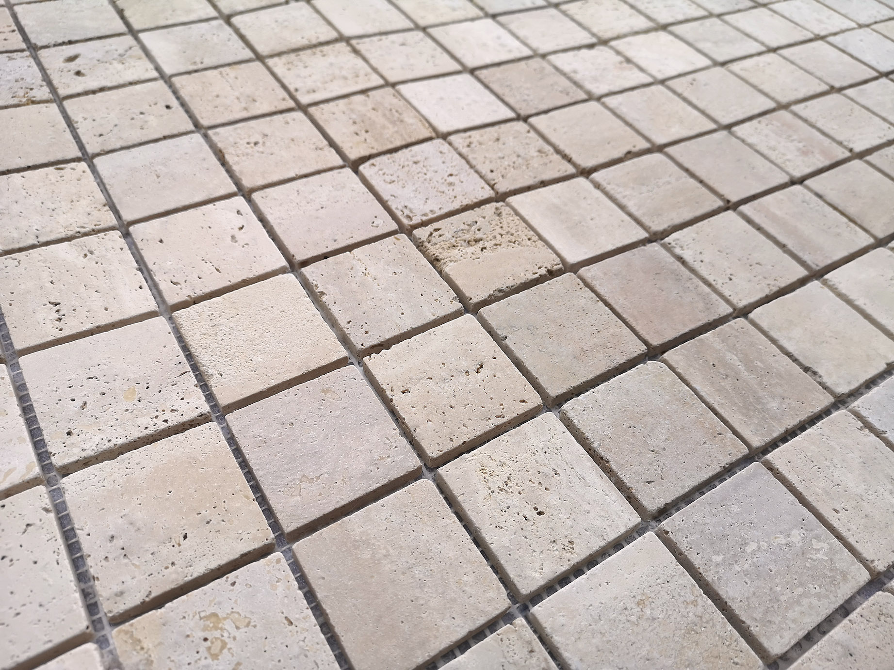 Travertino Beige MAT 48x48x7 305x305 Caramelle Mosaic