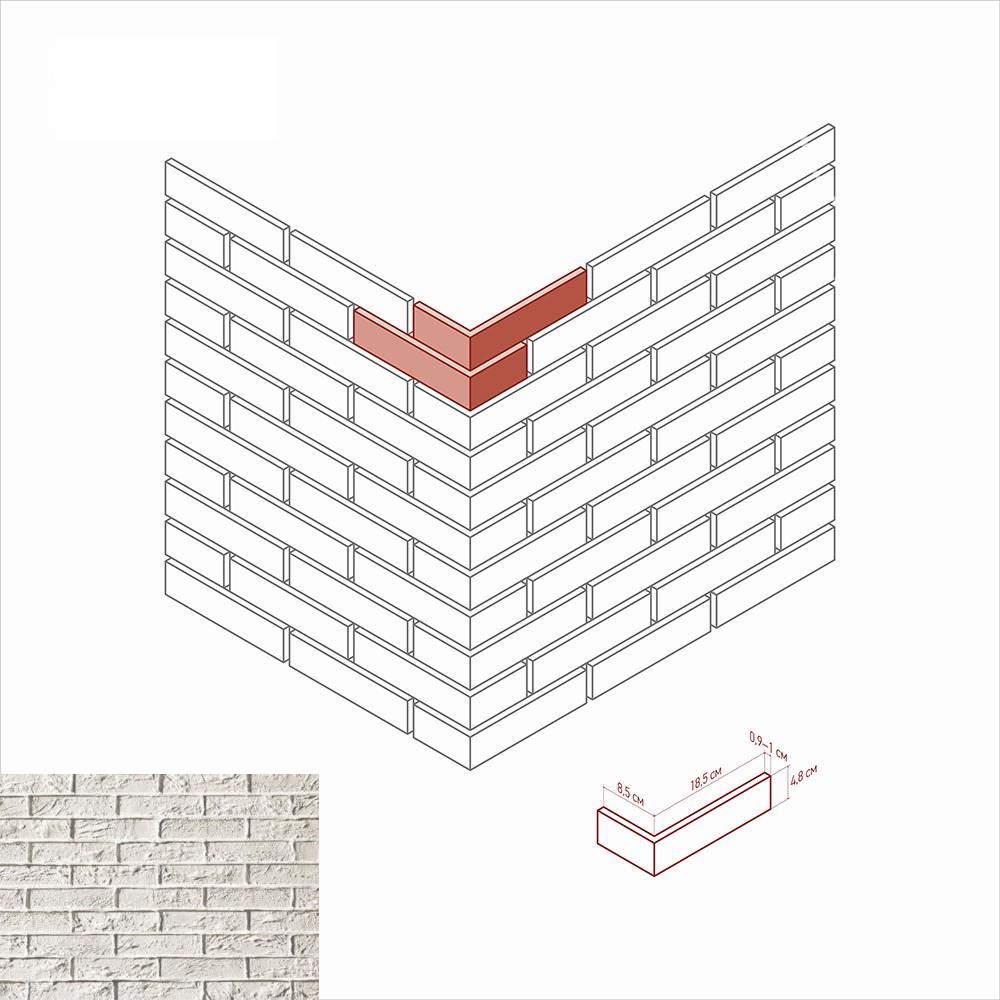 385-05 Дерри брик угол 18,5х8,5x4,8 White Hills
