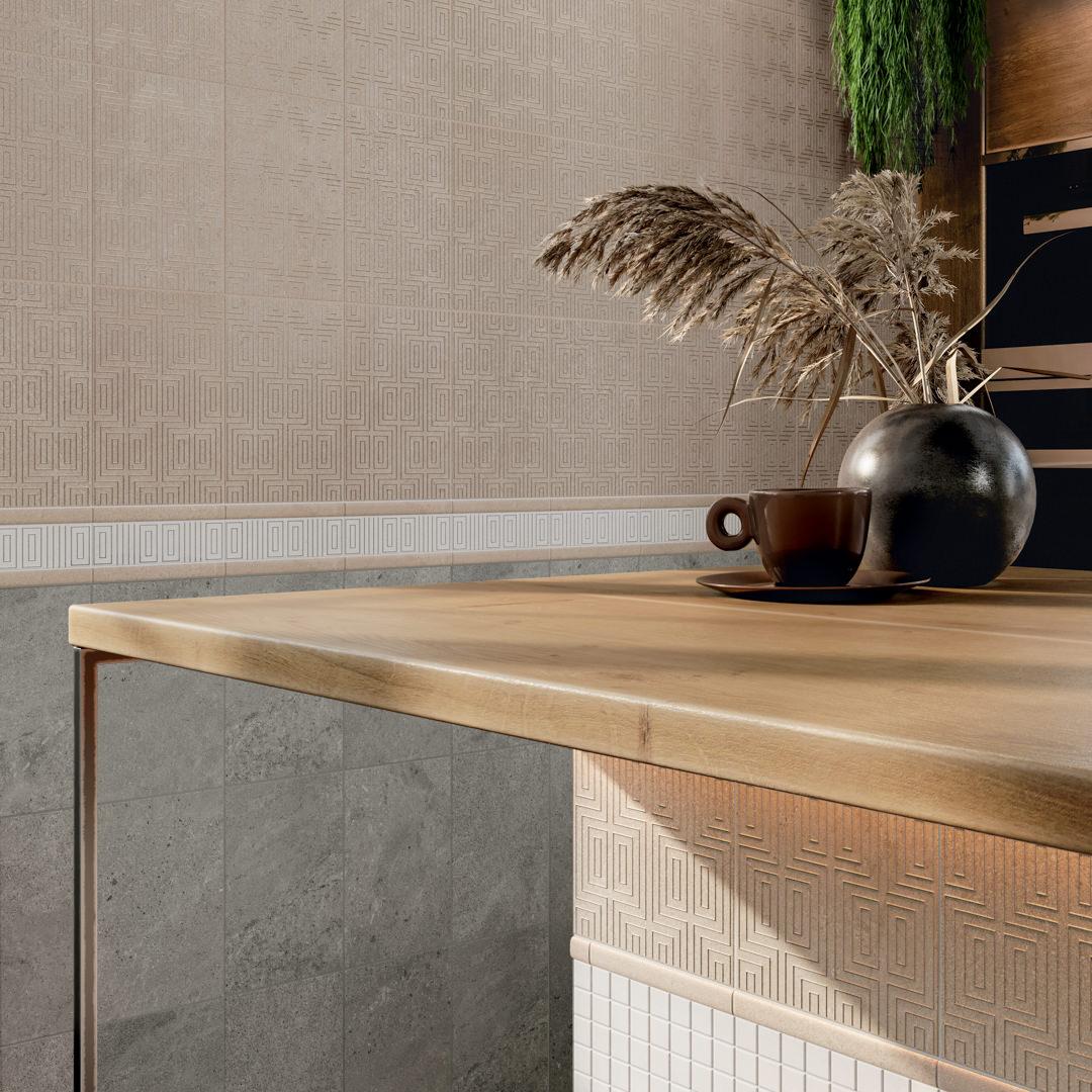 PFE037 Карандаш Матрикс серый матовый 20х2 Kerama Marazzi