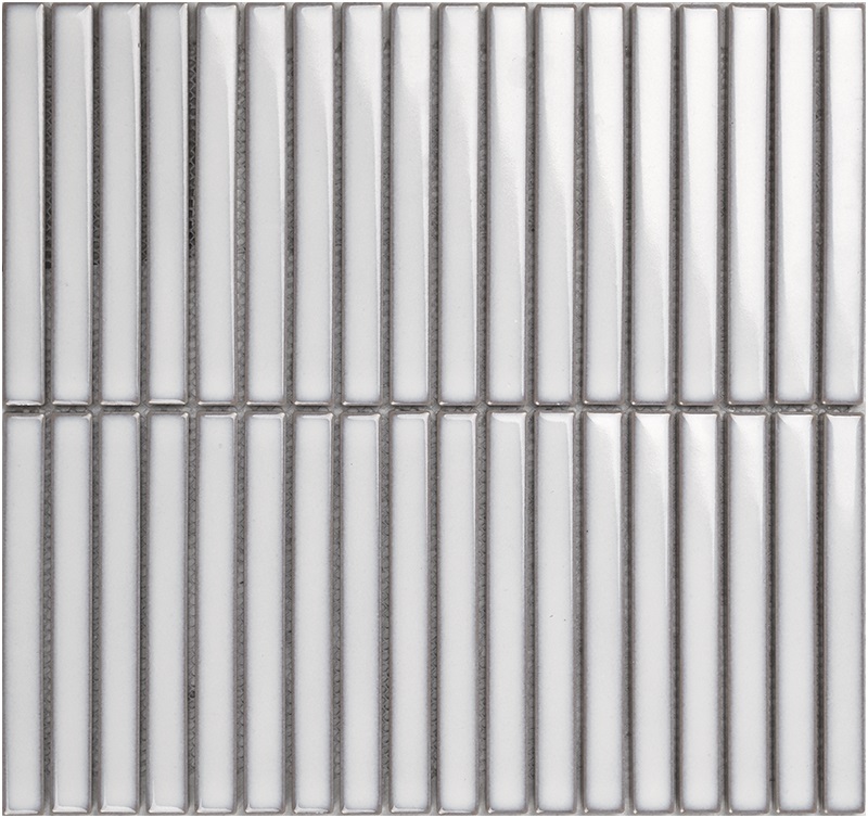 Y15FW10 Strip Светло-серый глянцевый 1.5х14.5 29.4х31.3 Porcelain mosaic
