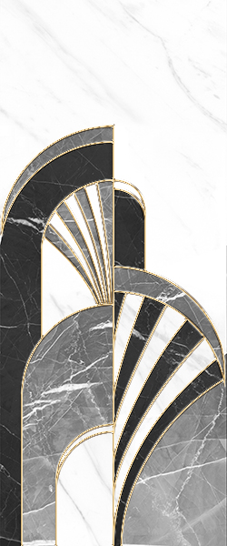 Noir white декор 25х60 Gracia Ceramica