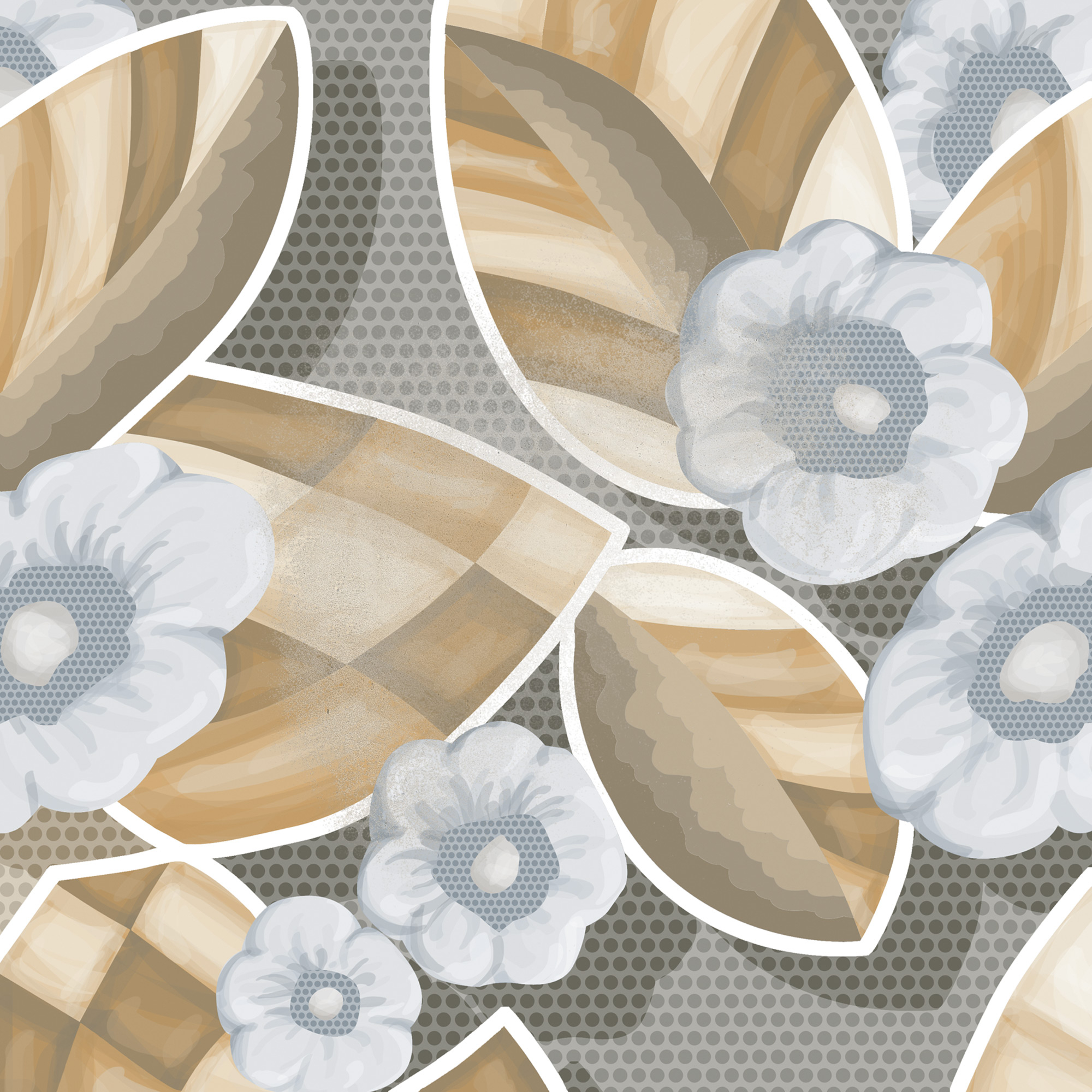 Flore Gris 20x20 (микс) VIVES