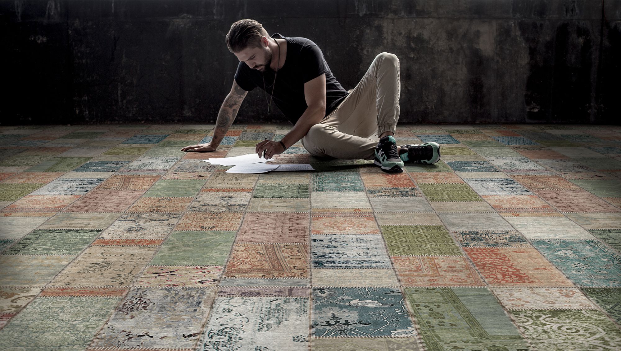 Rug Ornato Multicolor 50x100 Ceramicalcora