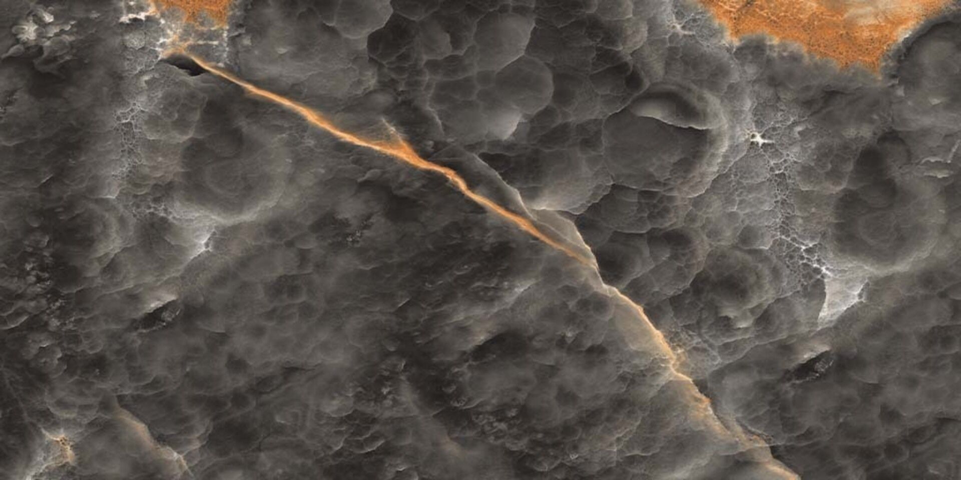 Volcanic Nero Shiny Sugar 60x120 Gravita