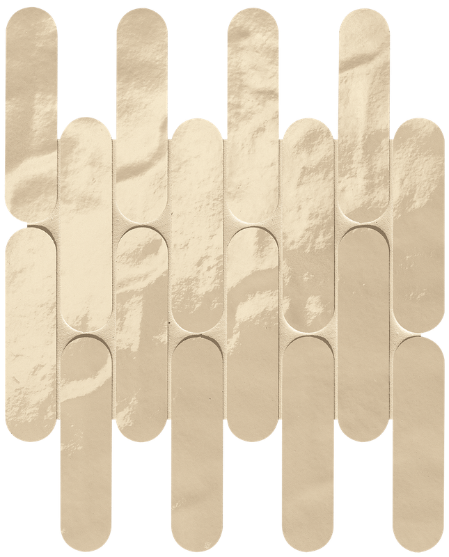 fRNS Glim Beige Curve Mosaico Brillante 29x29,5 FAP Ceramiche