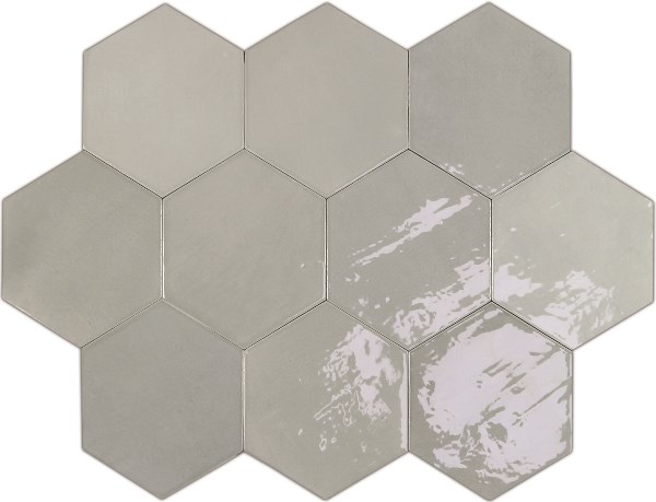122079 ZELLIGE HEXA GREY 10,8x12,4 WOW