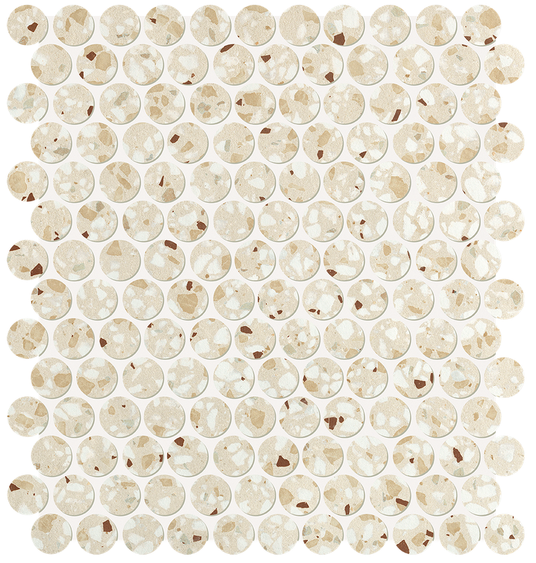 fRO8 Glim Gemme Beige Round Mosaico Matt 29,5х32,5 FAP Ceramiche