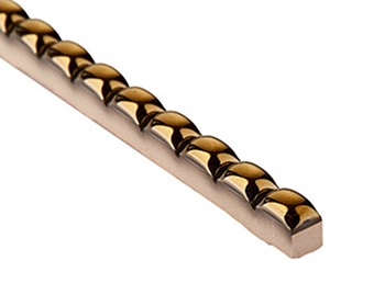 БК 01 Бусинка бордюр Капсула золото 0.7х25 Роскошная мозаика фото 2