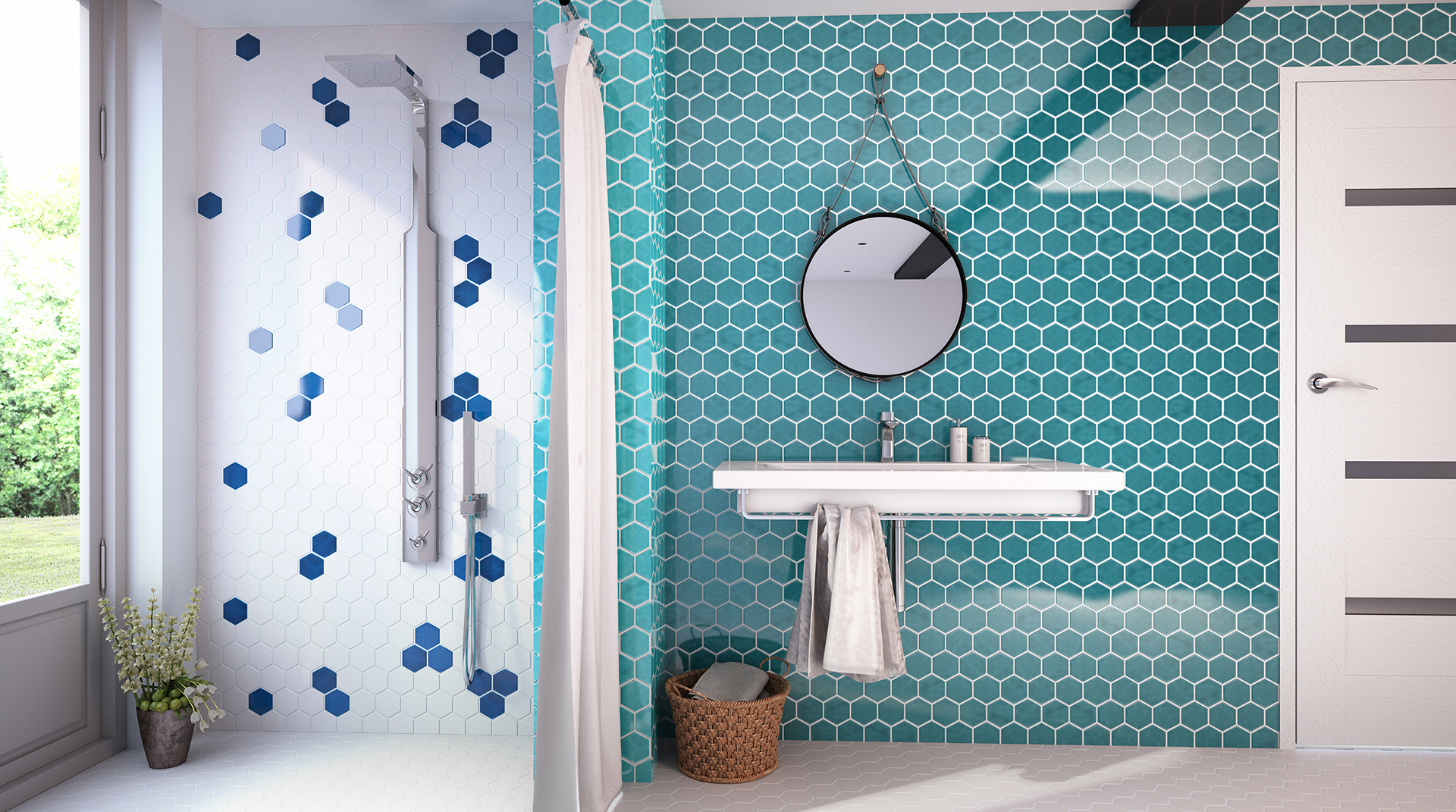 Art Deco Matt on Mesh Grey (7.9x9.1-16pz) 32x28 Amadis Fine Tiles