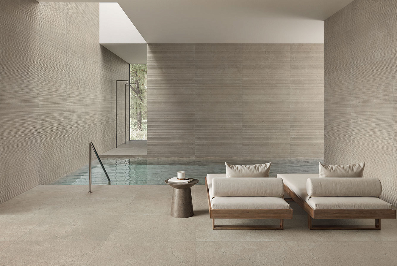 CL03BAS Calcis Visone Stripe SQ. 60x120 Italgraniti