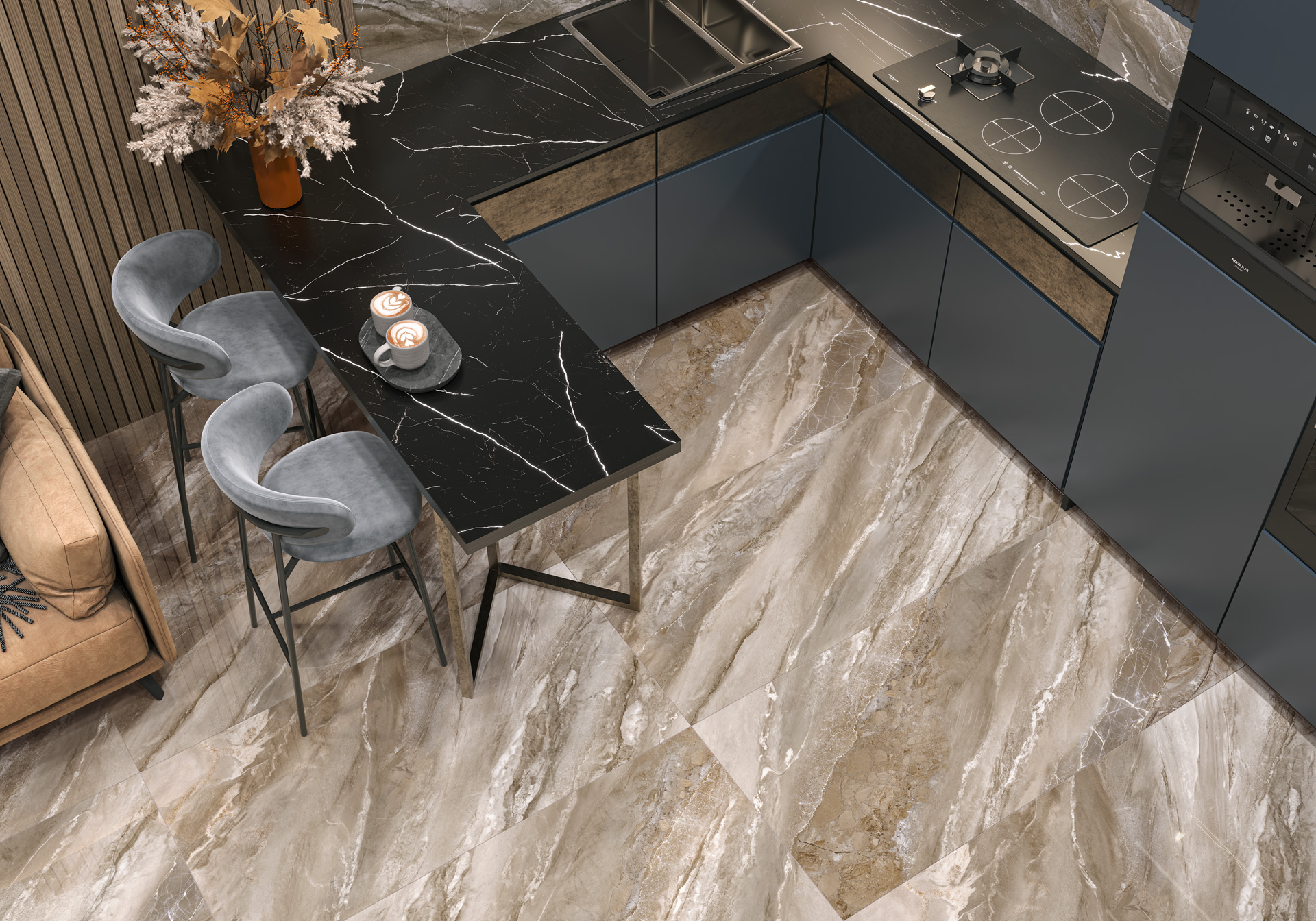 60120EVO21P Evo Marmo Marron полированный 600x1200x7 New Trend
