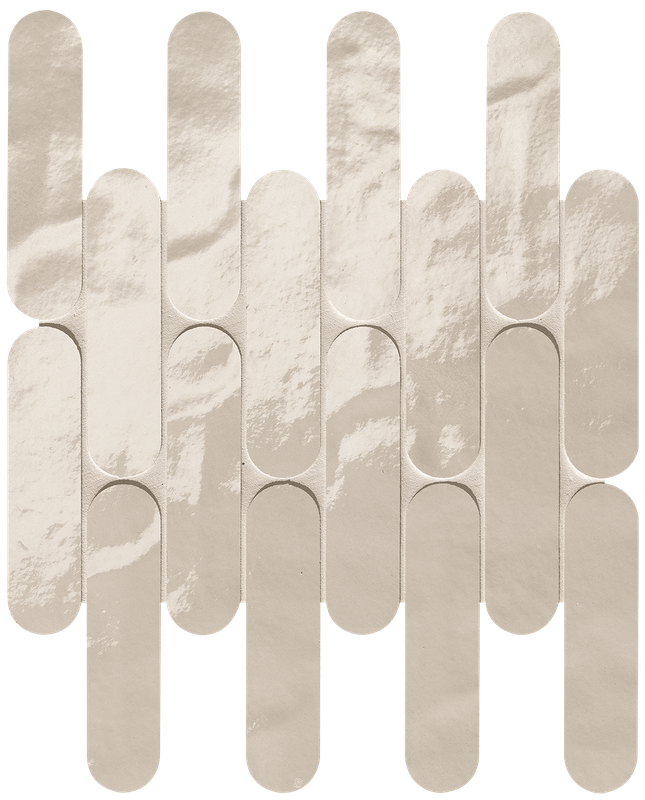 fRNR Glim Avorio Curve Mosaico Brillante 29x29,5 FAP Ceramiche