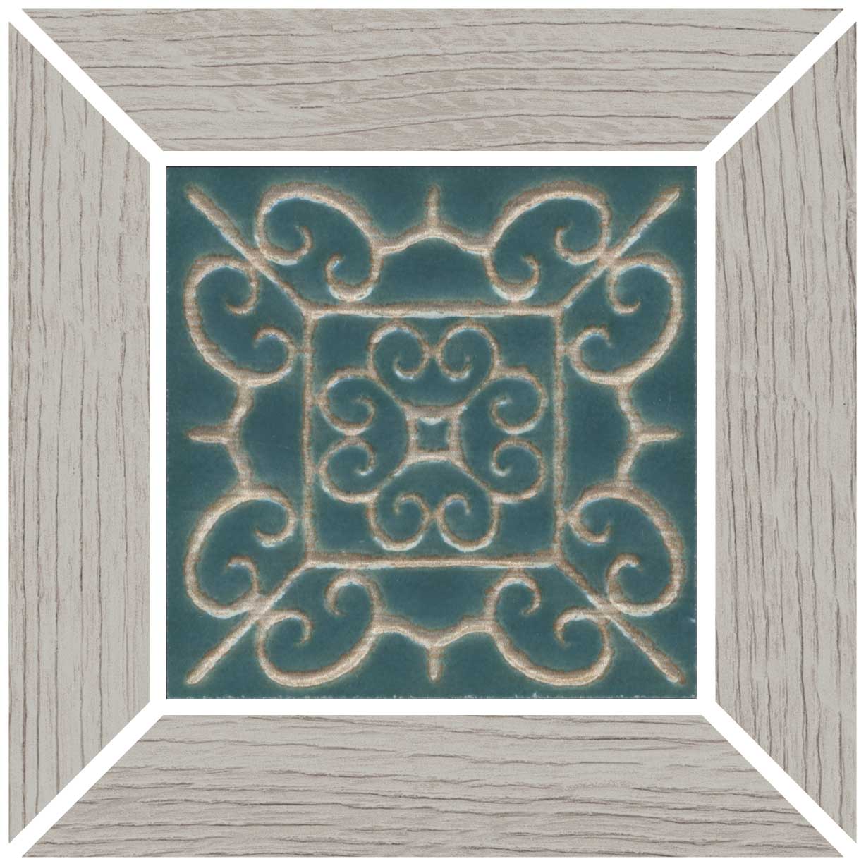 ID151 Вставка Тровазо наборный серый светлый матовый 13x13x0,9 Kerama Marazzi