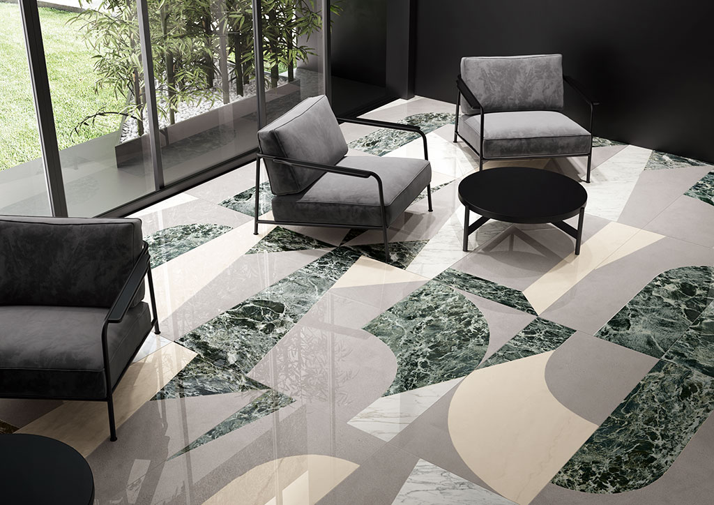 M4759LR SOUND OF MARBLES SCREZIATO VIVACE Polished 74x74 Fioranesе