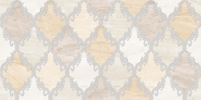 Дубай декор 3 Ромбы светло-бежевый 25x50 Beryoza Ceramica