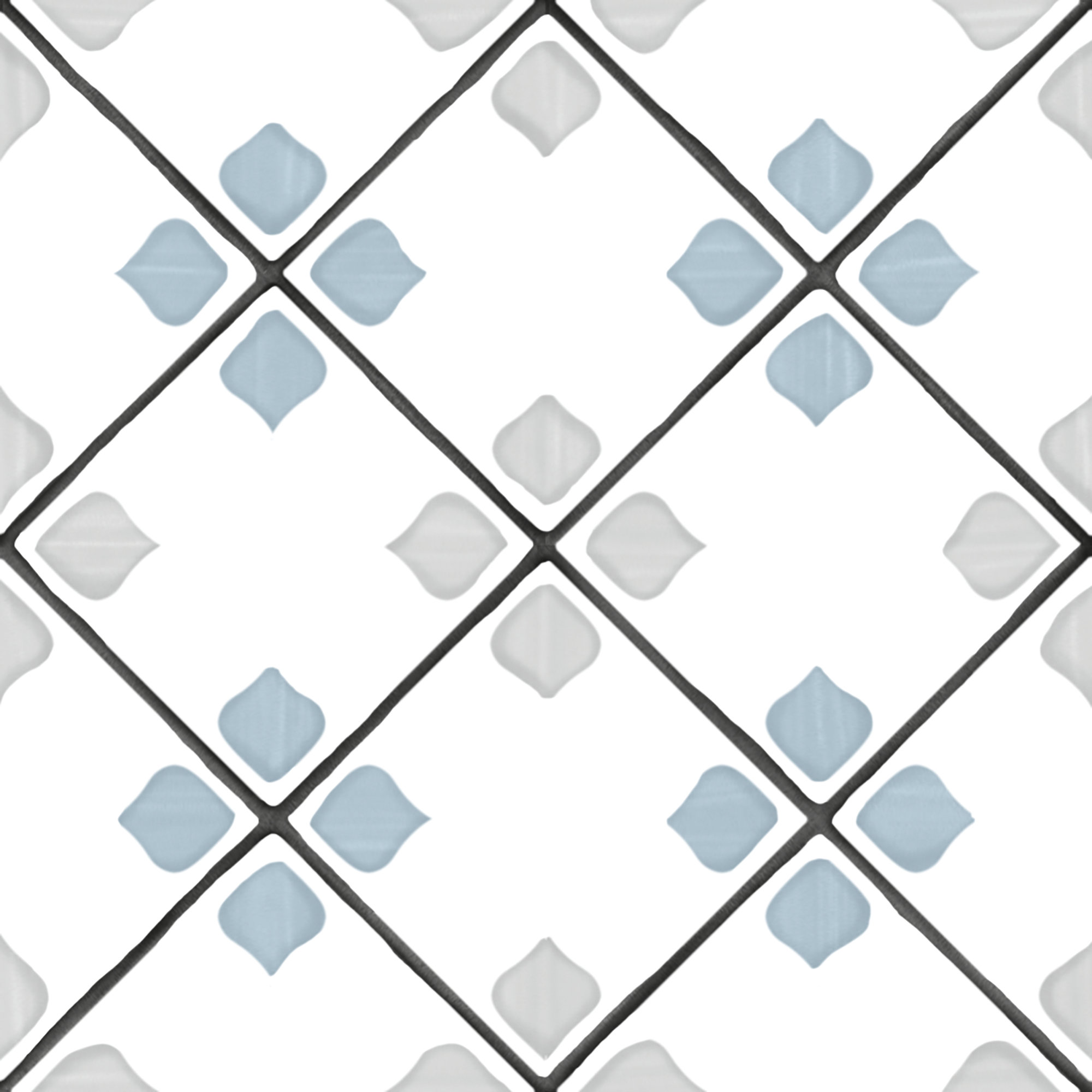 31083 TANGER SILVER RHOMB R9 12.3x12.3 Harmony