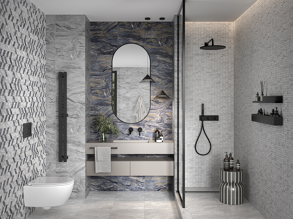 010100001564 Стрим серый верх 01 25x40 Gracia Ceramica