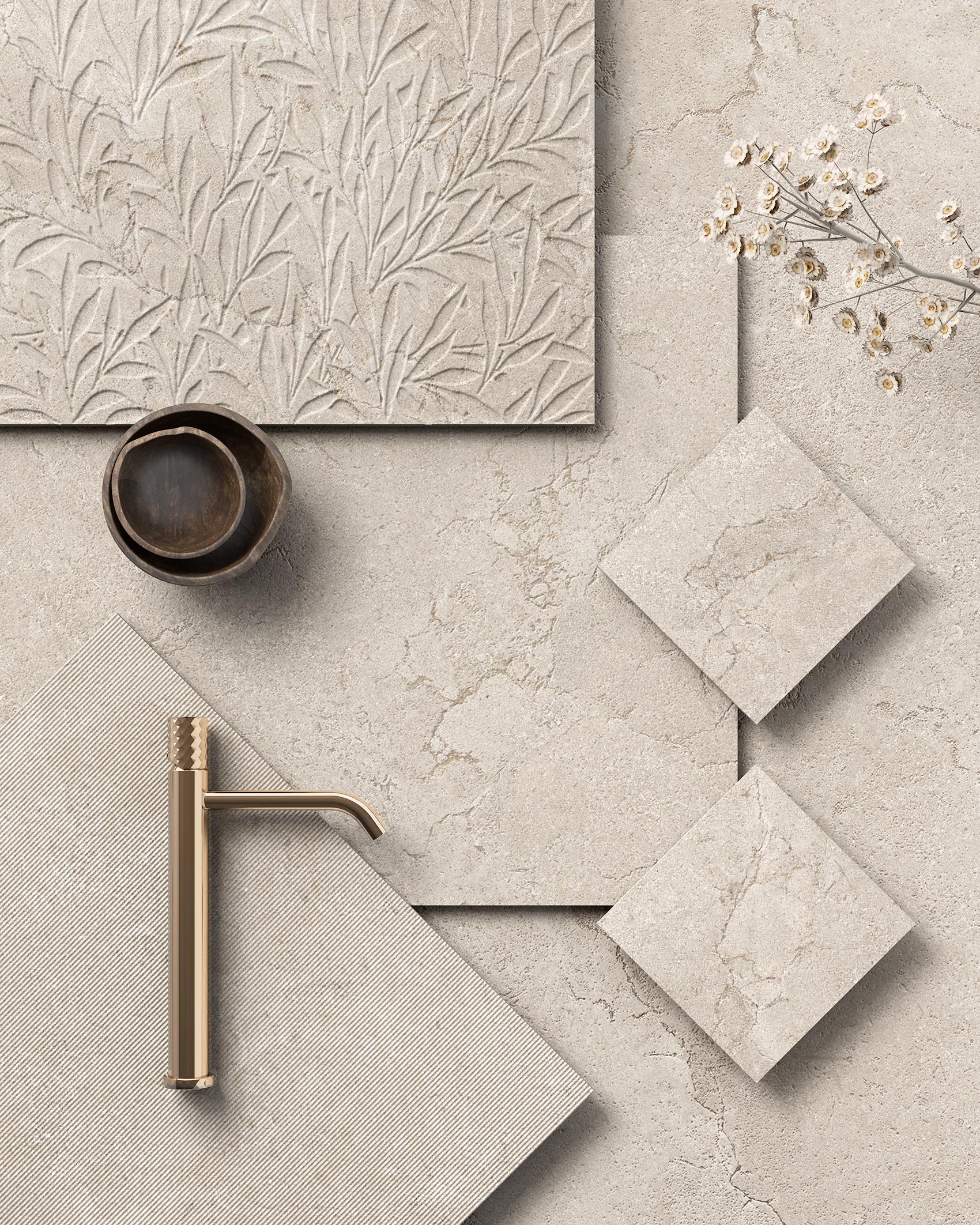 233931 Domus Cream Decor Matt 59.5x119.2 Colorker фото 7