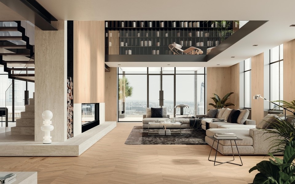 AX2A Log 3D Pleat Moon Oak Matt 50x120 Atlas Concorde
