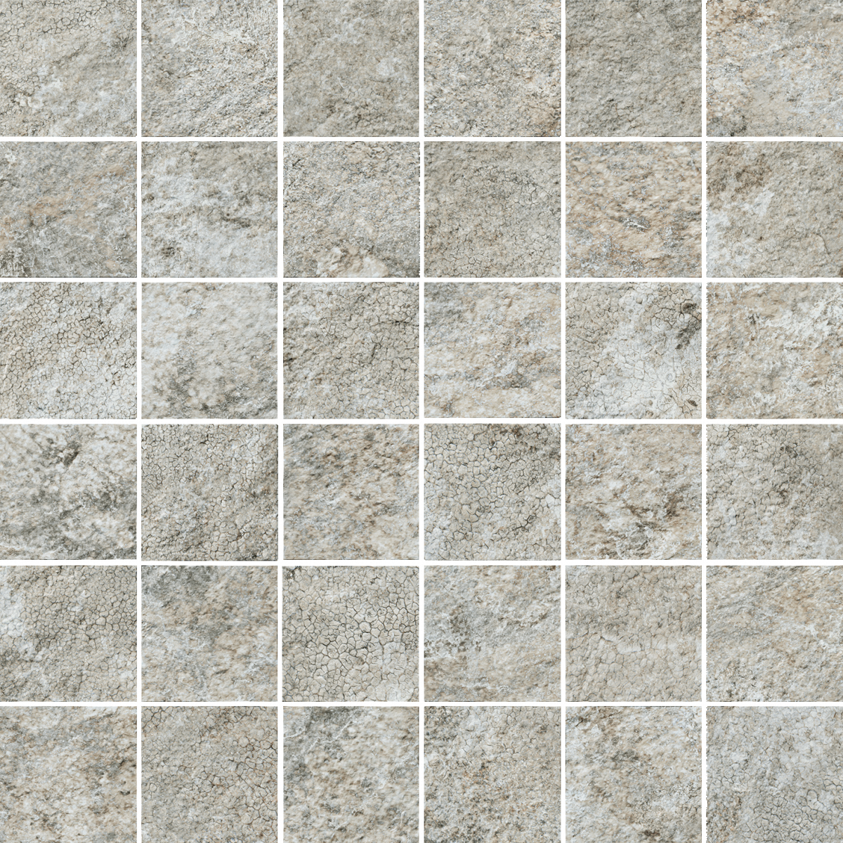 610110001369 Magma Silver Mosaico 30x30 Italon